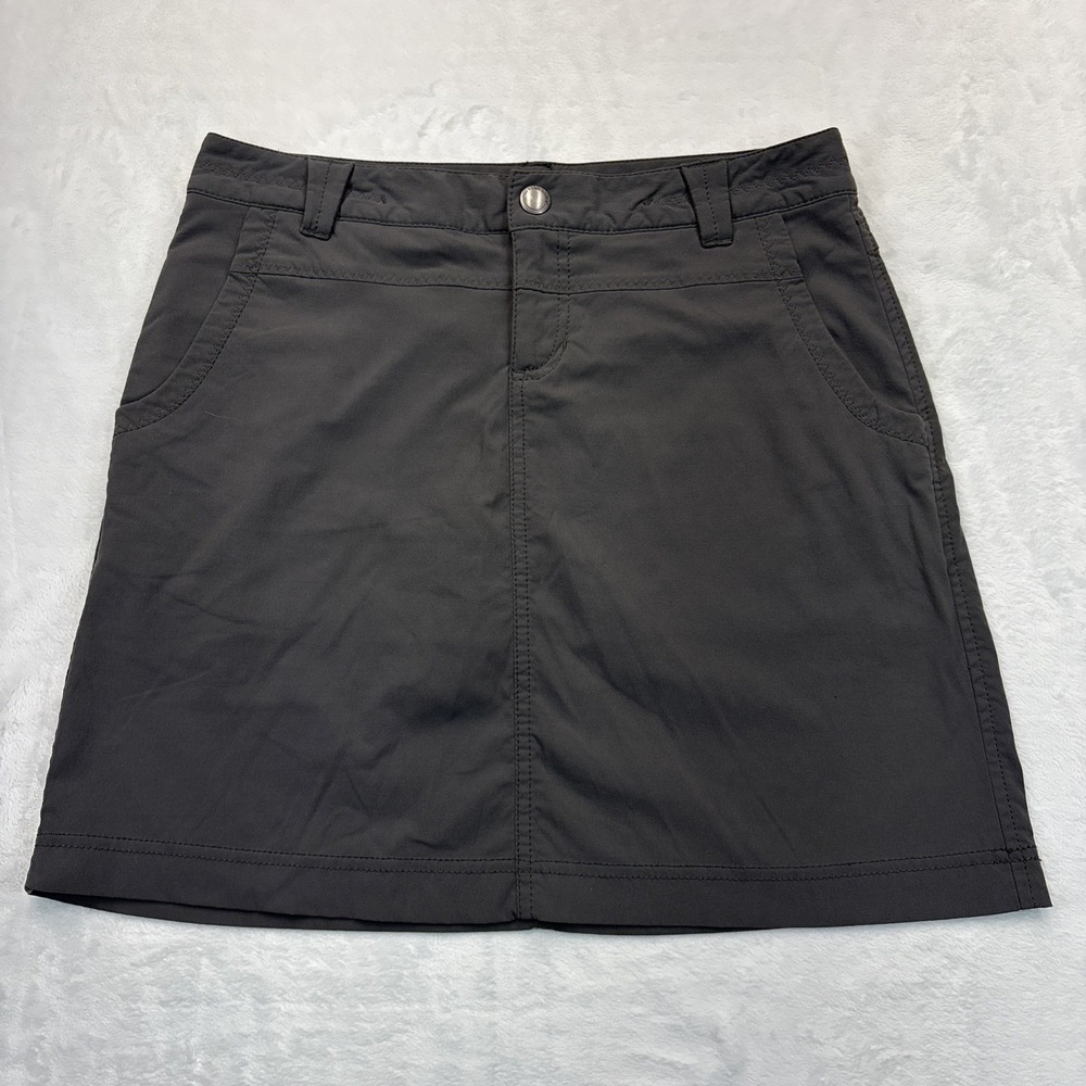 Eddie Bauer Skort Womens Size 2 Gray Quick Dry Lined Skirt Hiking Travel Golf